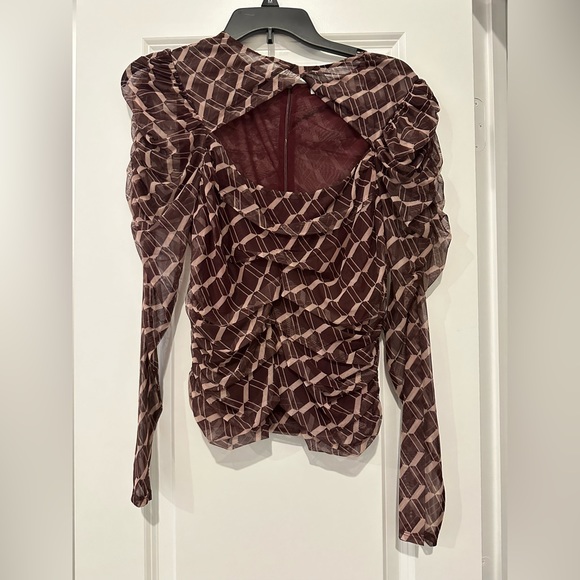 ASTR the Label Demi Top in Wine & Pink Geo - Picture 5 of 9